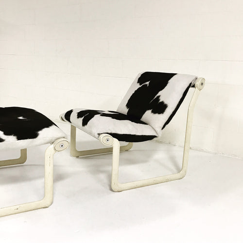 Chair & Ottoman in Brazilian Cowhide - FORSYTH
