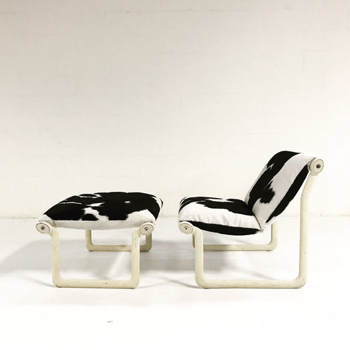 Chair & Ottoman in Brazilian Cowhide - FORSYTH