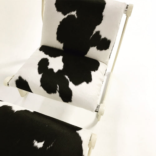 Chair & Ottoman in Brazilian Cowhide - FORSYTH