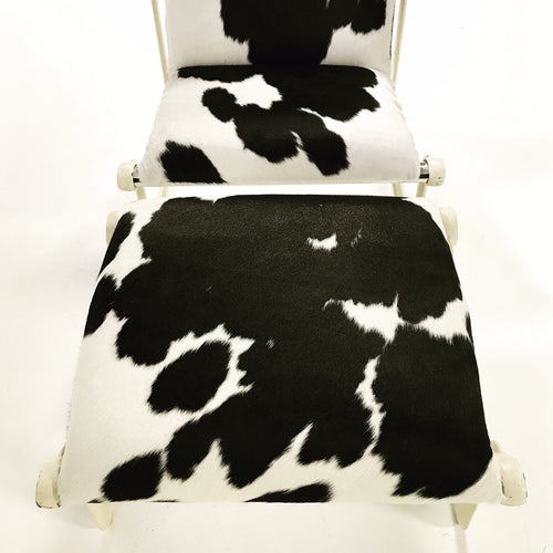 Chair & Ottoman in Brazilian Cowhide - FORSYTH