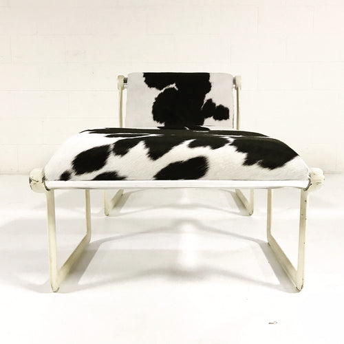 Chair & Ottoman in Brazilian Cowhide - FORSYTH