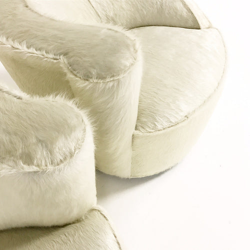 Nautilus Chairs in Brazilian Cowhide, pair - FORSYTH