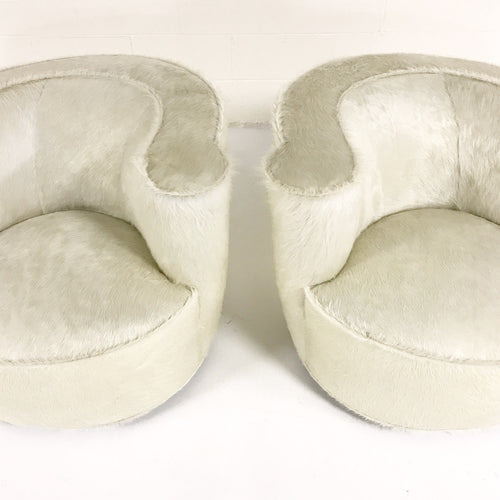 Nautilus Chairs in Brazilian Cowhide, pair - FORSYTH