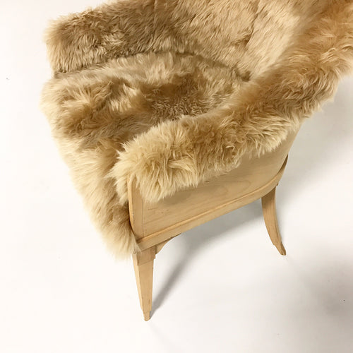 Barrel Chairs in New Zealand Sheepskin, pair - FORSYTH