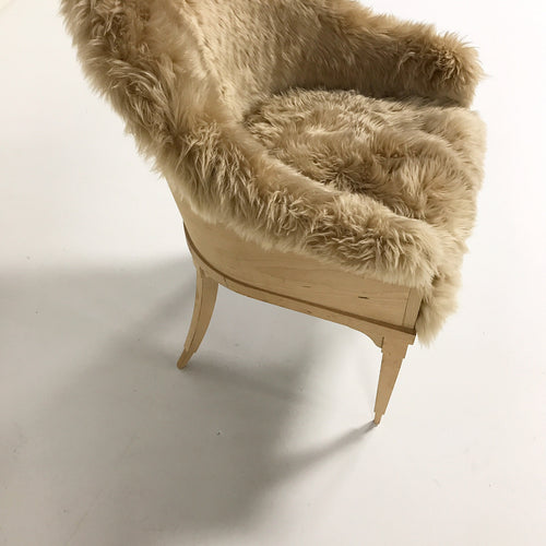 Barrel Chairs in New Zealand Sheepskin, pair - FORSYTH