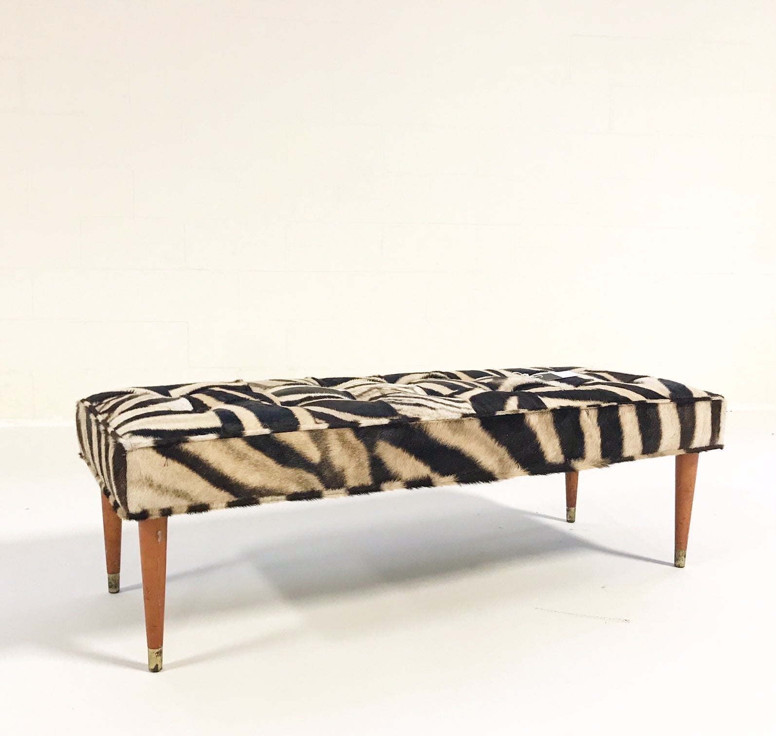 Bench in Patchwork Zebra Hide - FORSYTH