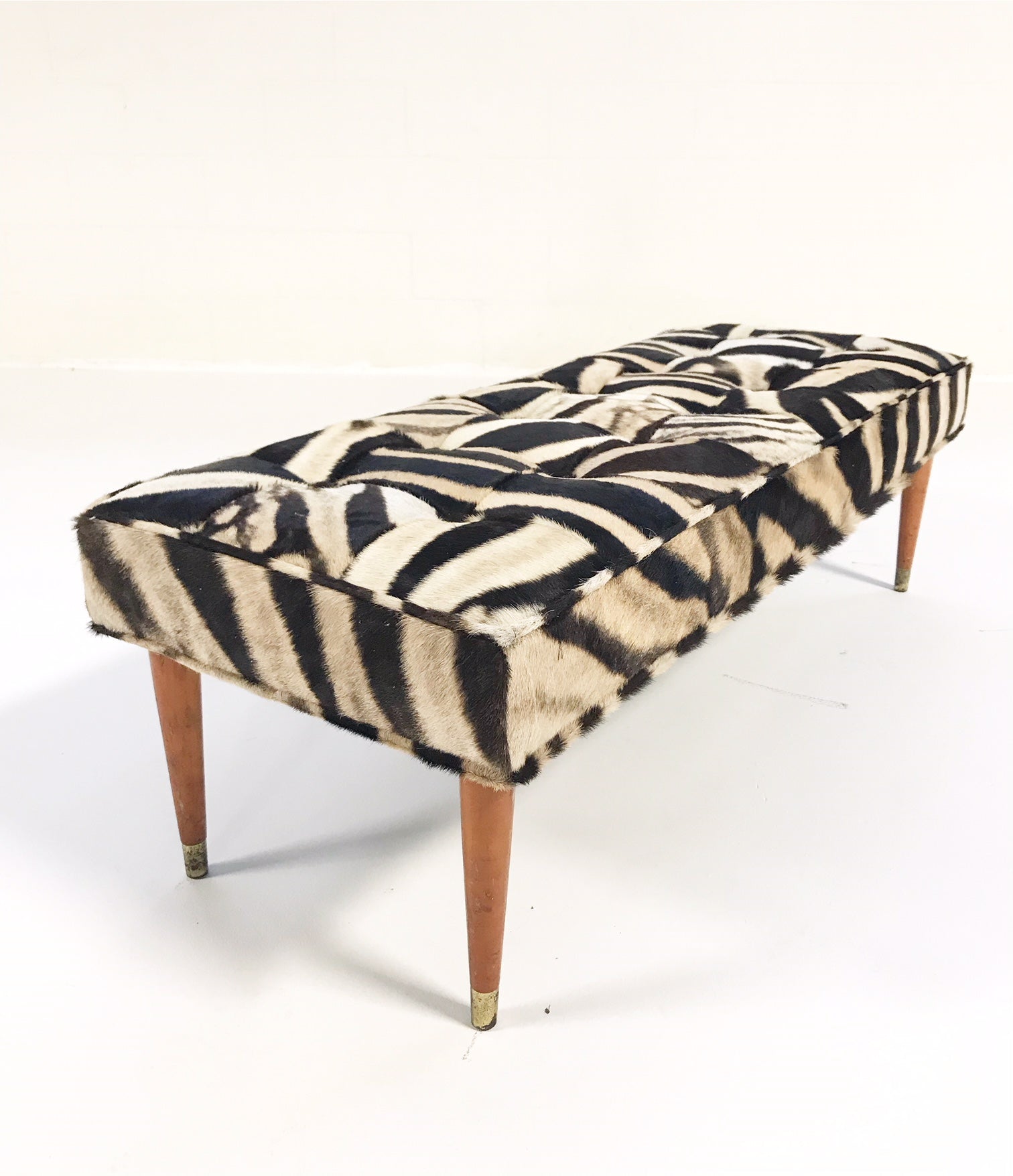 Bench in Patchwork Zebra Hide - FORSYTH