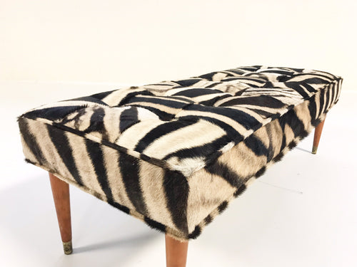 Bench in Patchwork Zebra Hide - FORSYTH