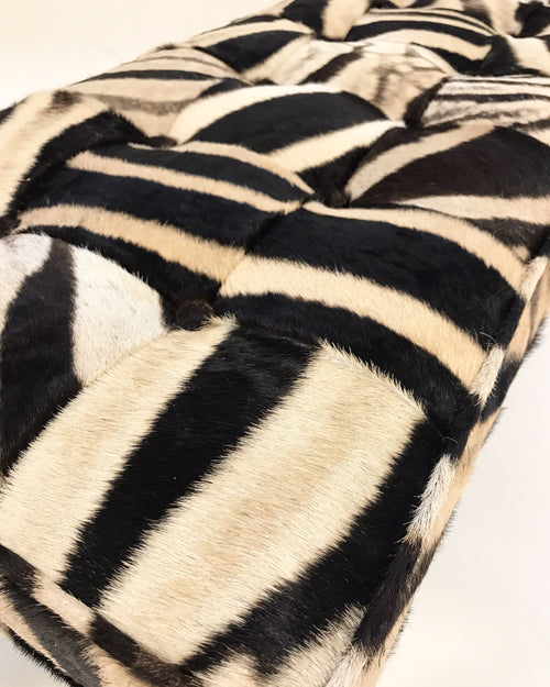 Bench in Patchwork Zebra Hide - FORSYTH