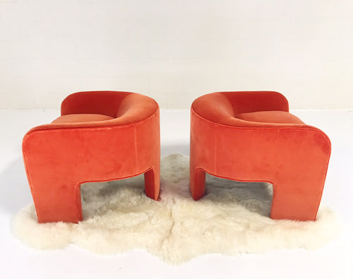 Armchairs in Loro Piana Velvet, pair - FORSYTH