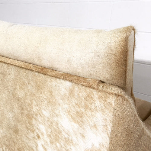 Danish Style Loveseat in Brazilian Cowhide - FORSYTH