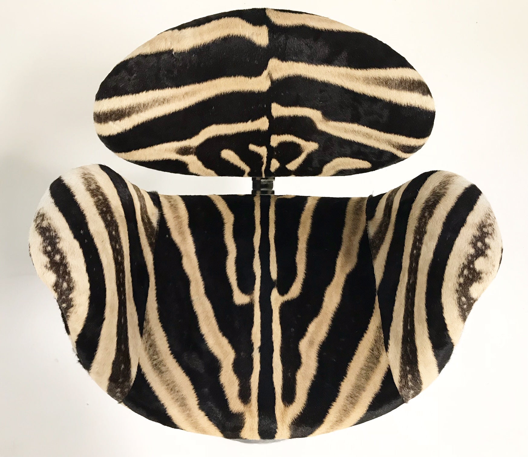 Tulip Counter Stools in Zebra Hide, set of 3 - FORSYTH