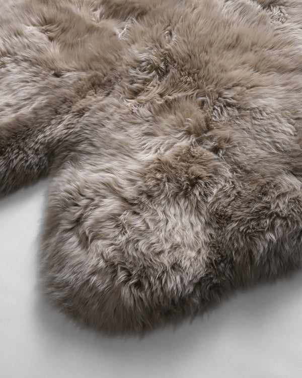 New Zealand Sheepskin Quad Rug - Smokey Taupe