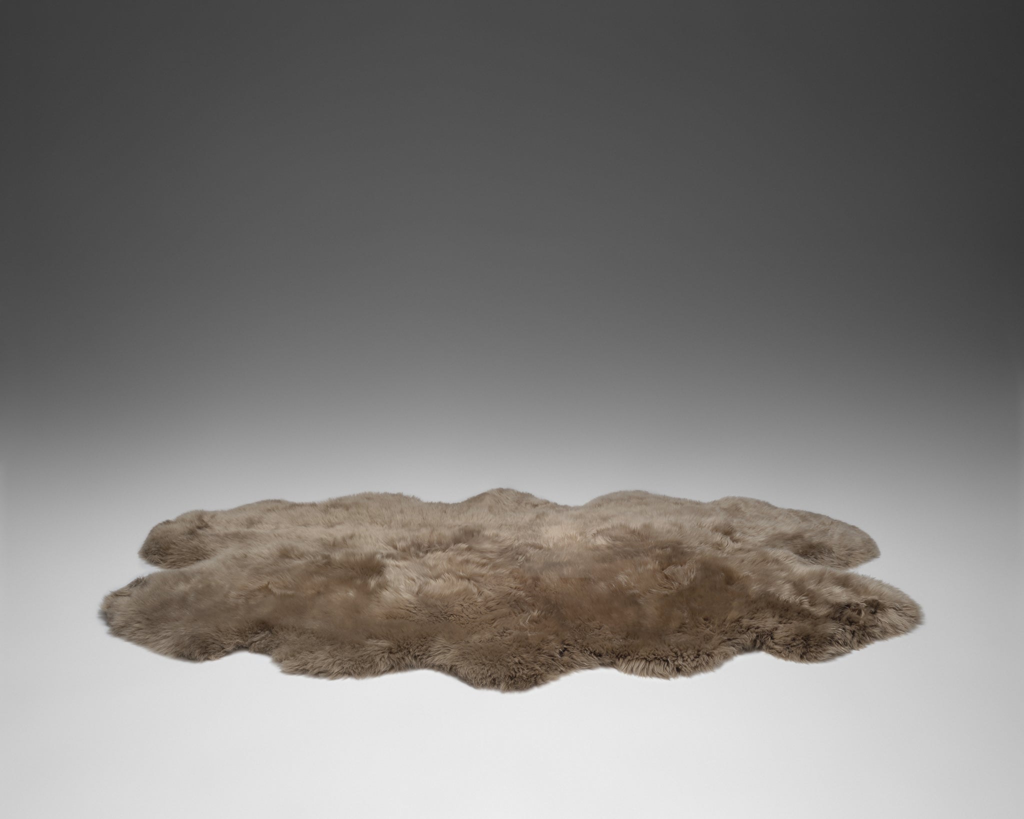 New Zealand Sheepskin Quad Rug - Smokey Taupe