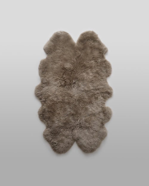 New Zealand Sheepskin Quad Rug - Smokey Taupe