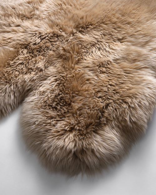 New Zealand Sheepskin Quad Rug - Tan