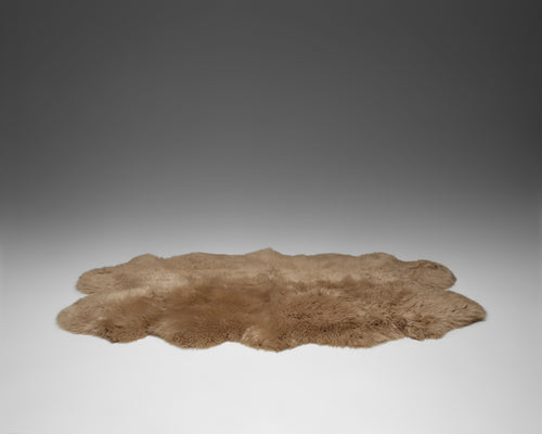 New Zealand Sheepskin Quad Rug - Tan