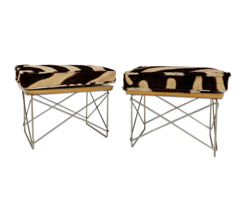 LTR Tables with Zebra Cushions, pair - FORSYTH