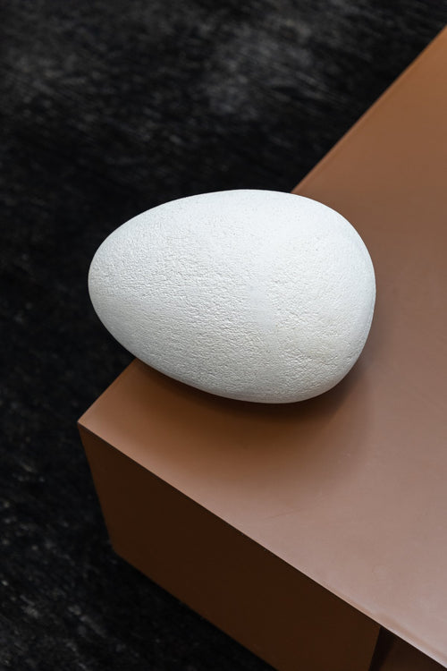 Large Limestone Egg Sculpture