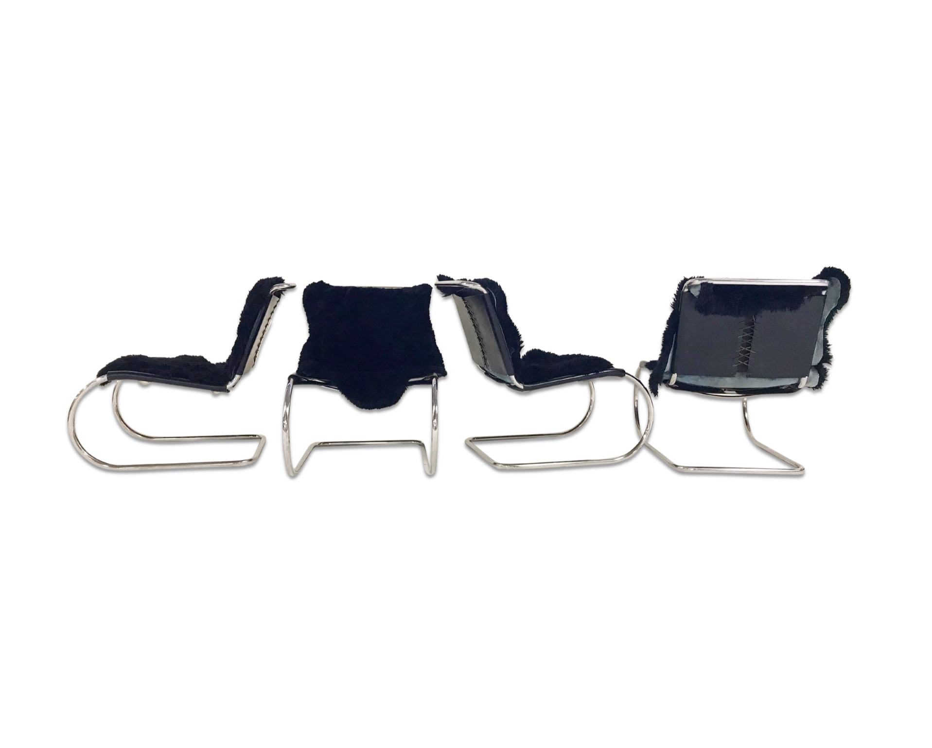 MR Chairs with Brazilian Sheepskins, set of 4 - FORSYTH