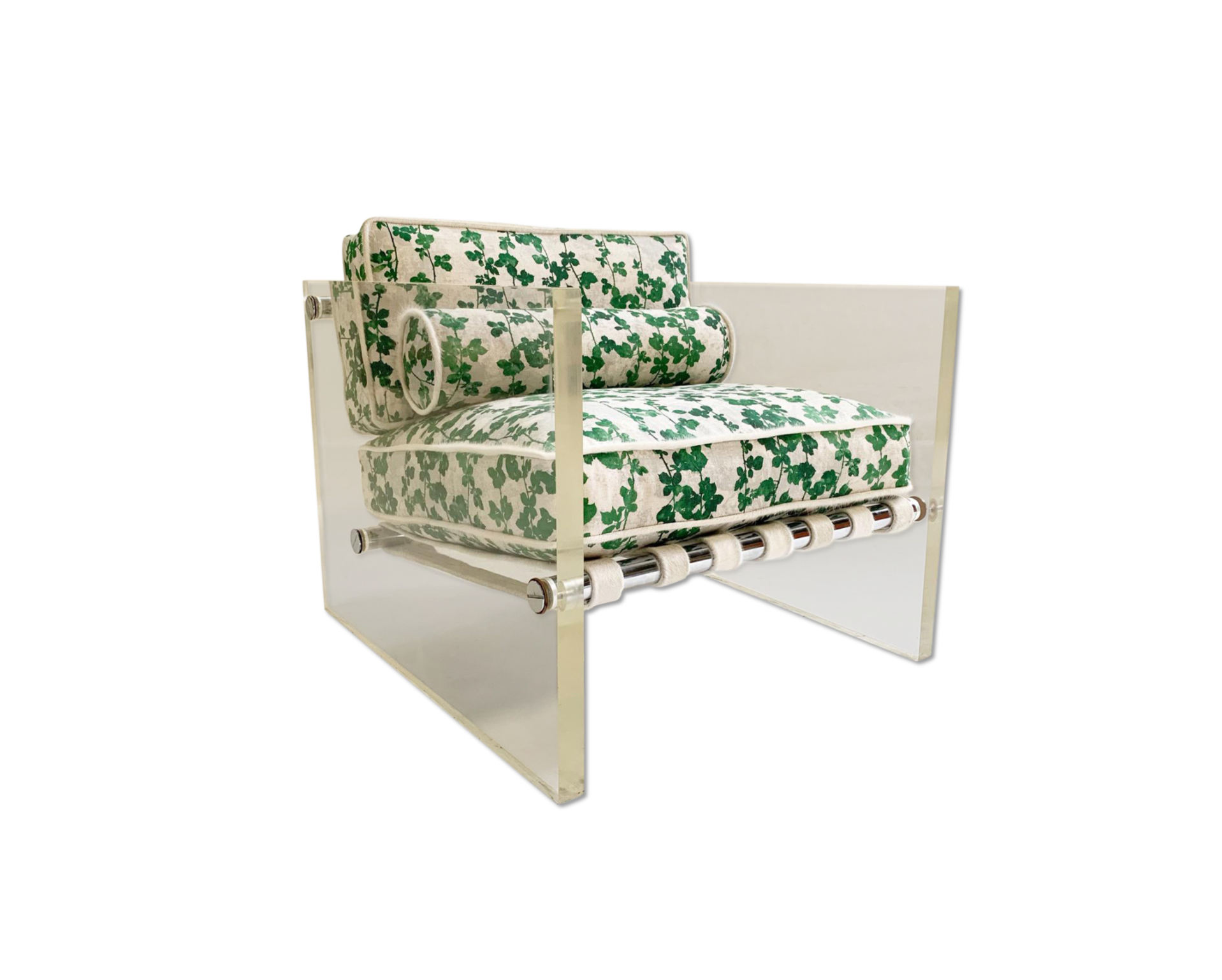 Lucite Slab Lounge Chair in "Brambles" - FORSYTH
