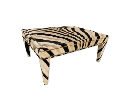 The Forsyth Parsons Style Ottoman in Zebra - FORSYTH