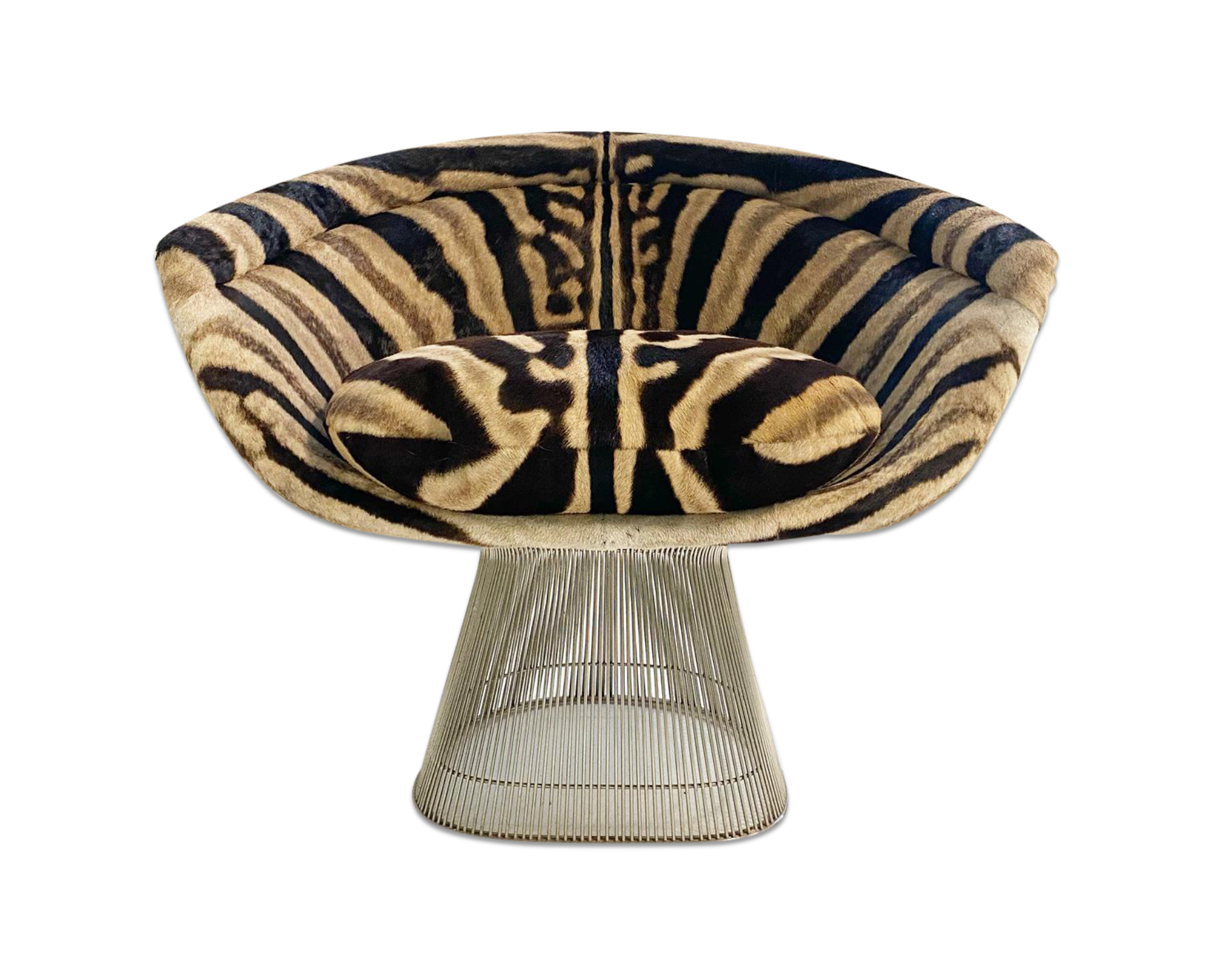 Lounge Chair in Zebra Hide - FORSYTH