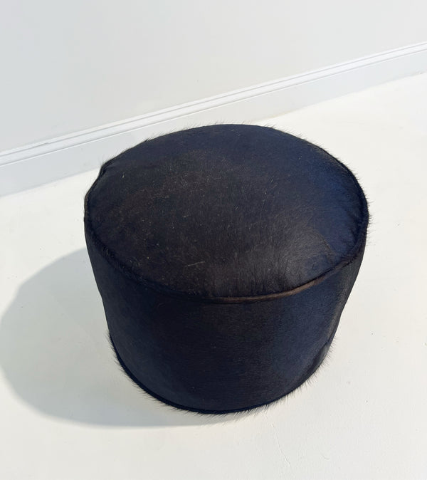 The Forsyth Pouf Ottoman in Black Cowhide 03