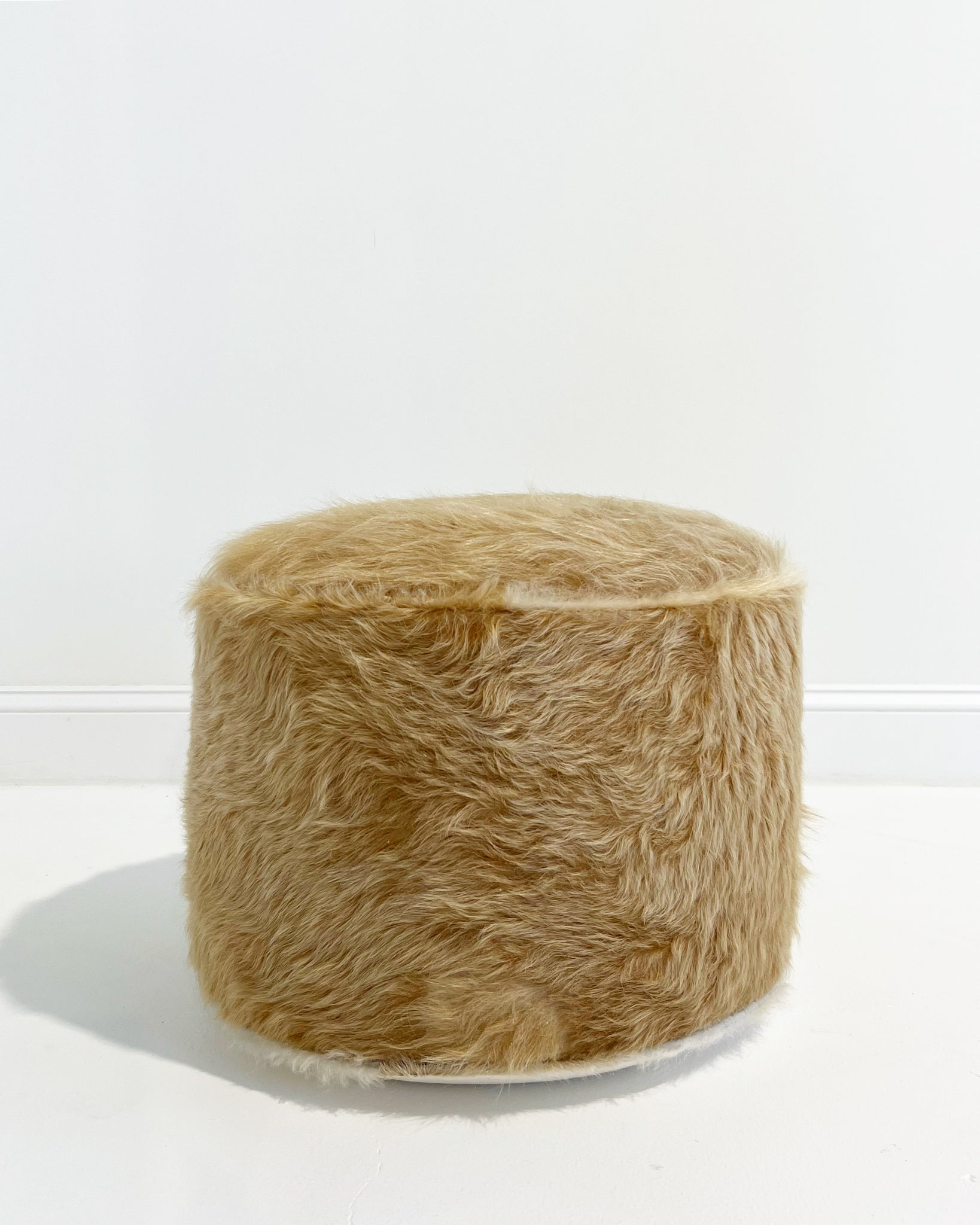 The Forsyth Pouf Ottoman in Palomino Cowhide 01