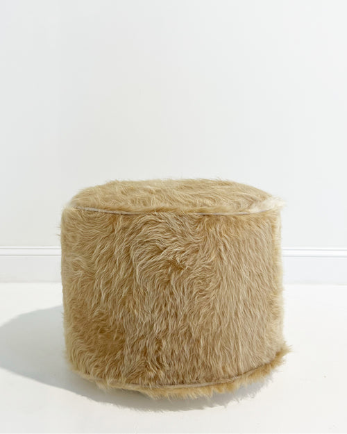 The Forsyth Pouf Ottoman in Palomino Cowhide 02