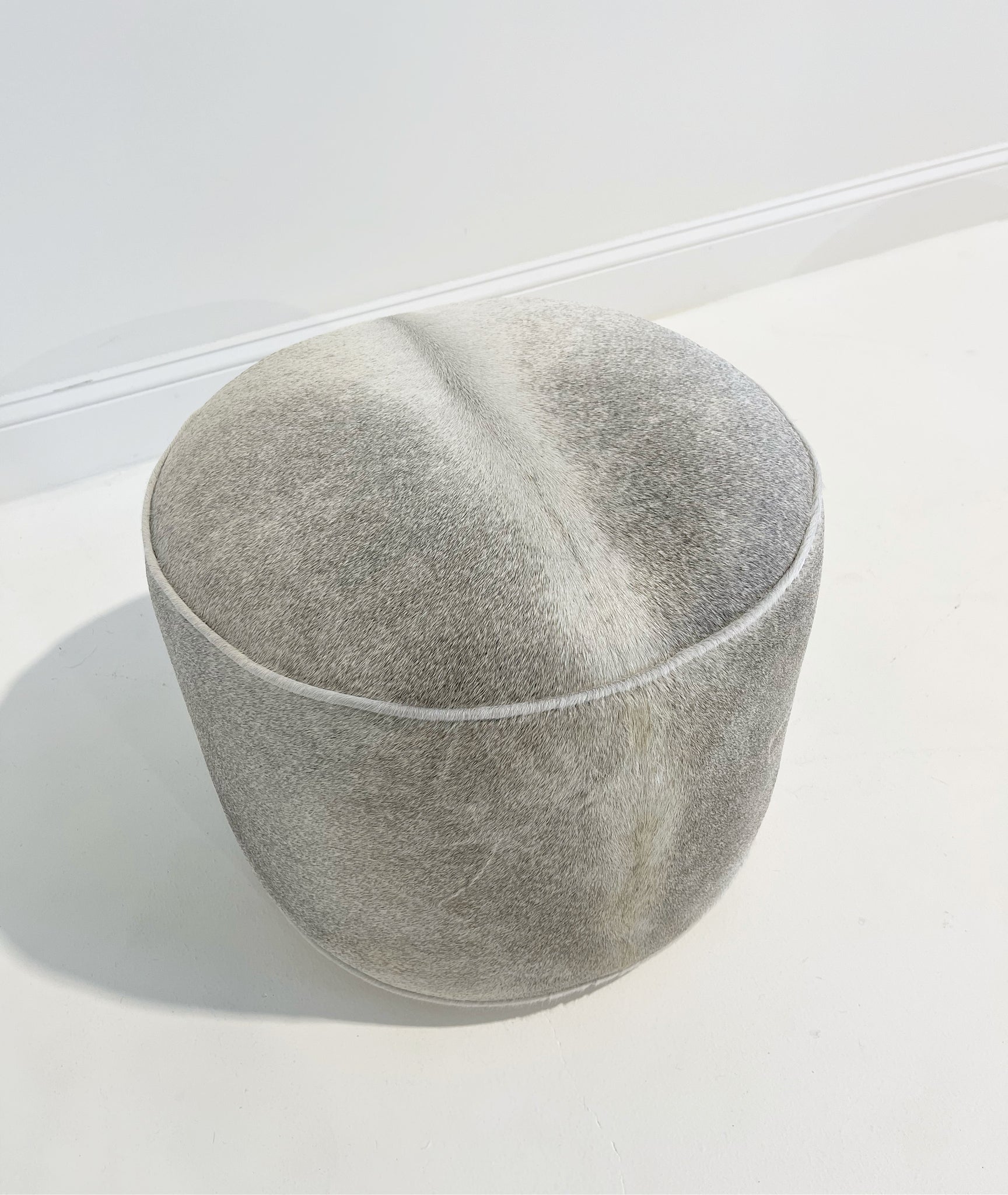 The Forsyth Pouf Ottoman in Salt and Pepper Cowhide 04