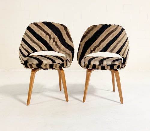 Executive Chairs in Zebra Hide, pair - FORSYTH