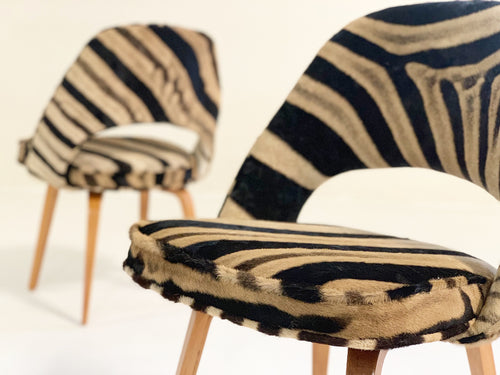 Executive Chairs in Zebra Hide, pair - FORSYTH