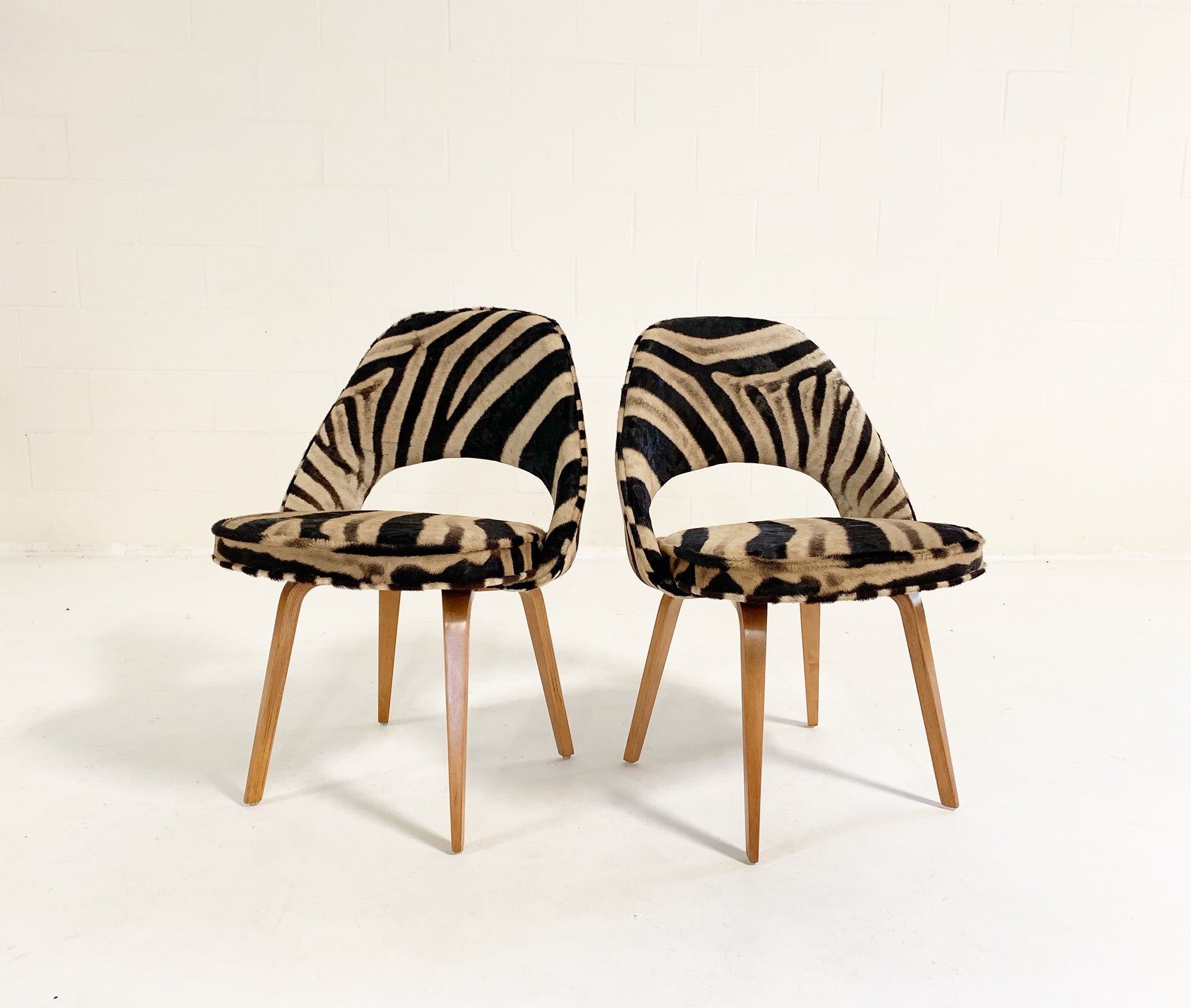 Executive Chairs in Zebra Hide, pair - FORSYTH