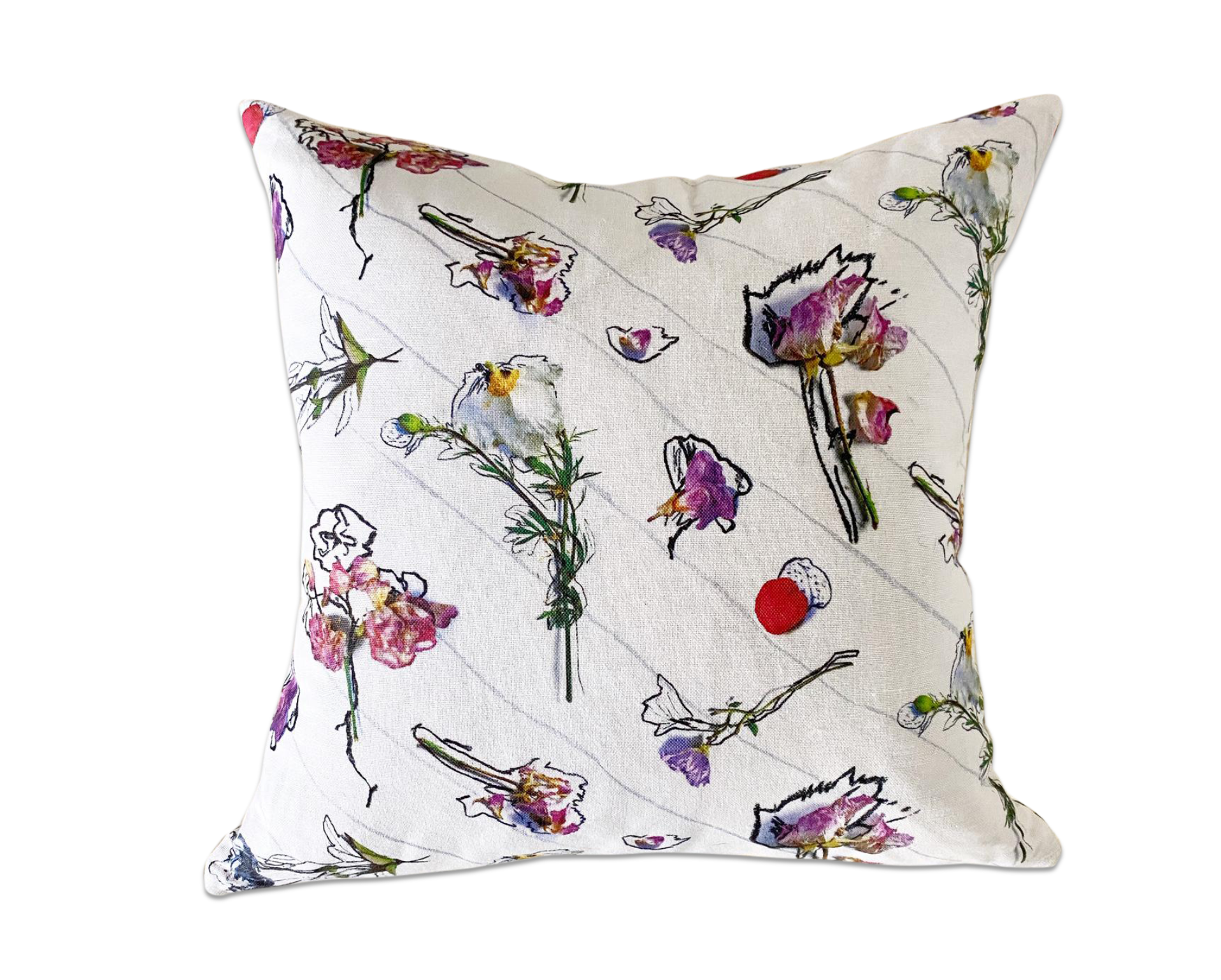 Flower Homicide Linen Pillow, 18" - FORSYTH