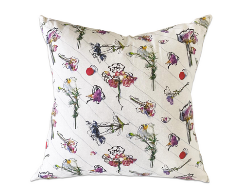 Flower Homicide Linen Pillow, 24" - FORSYTH