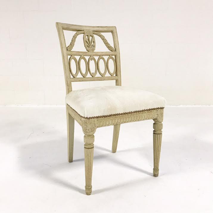 Antique Swedish Chairs in Brazilian Cowhide, Pair - FORSYTH