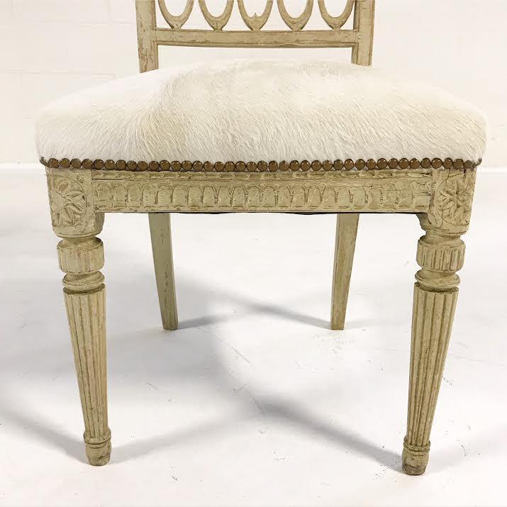 Antique Swedish Chairs in Brazilian Cowhide, Pair - FORSYTH