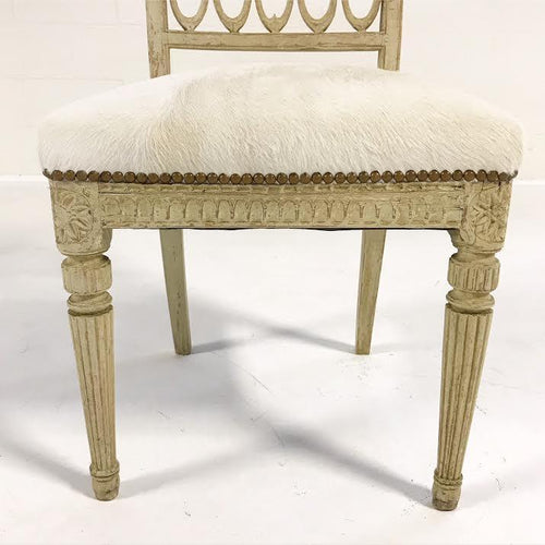 Antique Swedish Chairs in Brazilian Cowhide, Pair - FORSYTH
