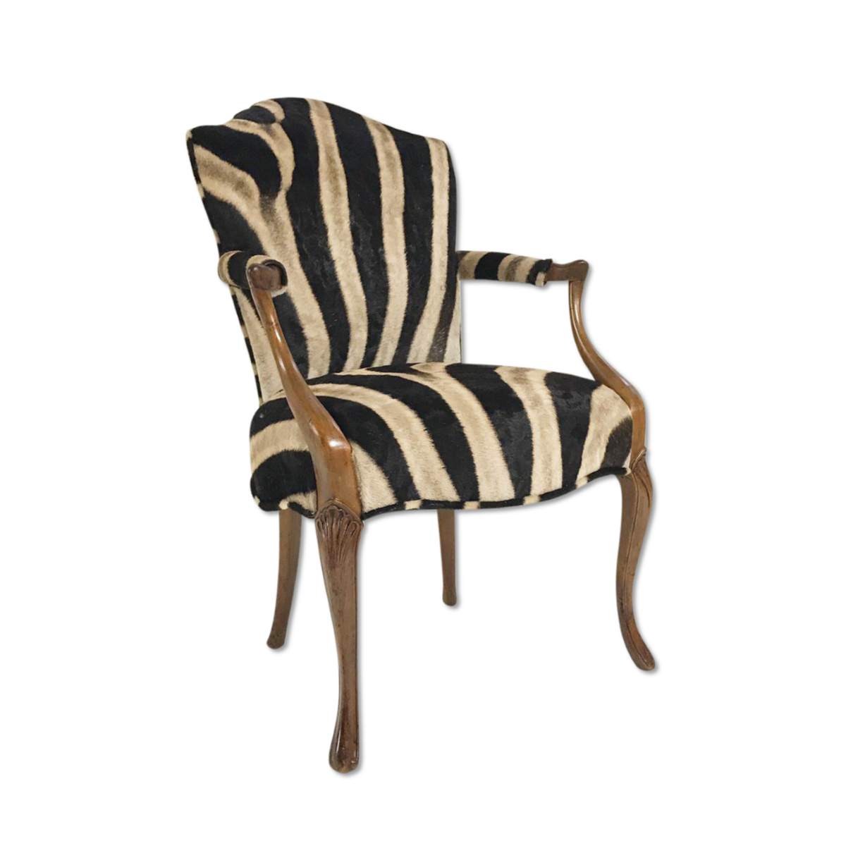 Vintage Armchair in Zebra Hide - FORSYTH