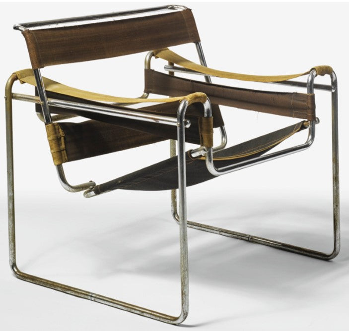 Early Canvas Model B3 "Wassily" Chair, Green Eisengarn Canvas