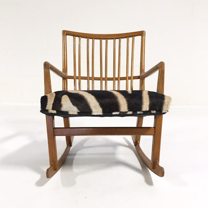 ML-33 Rocking Chair in Zebra Hide - FORSYTH