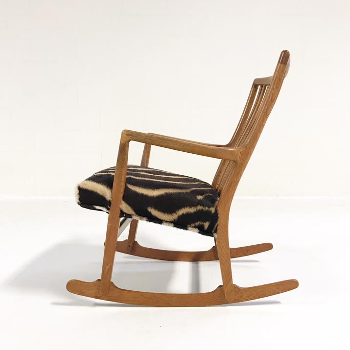 ML-33 Rocking Chair in Zebra Hide - FORSYTH