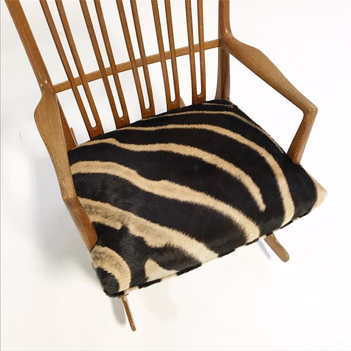 ML-33 Rocking Chair in Zebra Hide - FORSYTH
