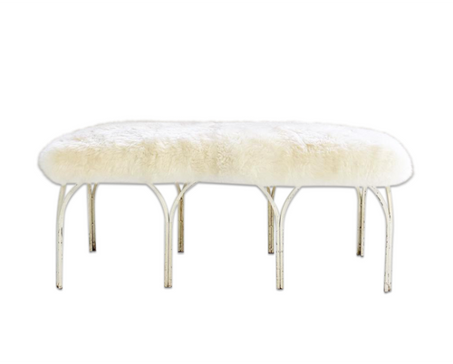 Bench in Brazilian Sheepskin - FORSYTH