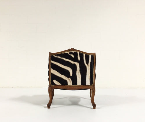 Small Antique Chair in Zebra Hide - FORSYTH