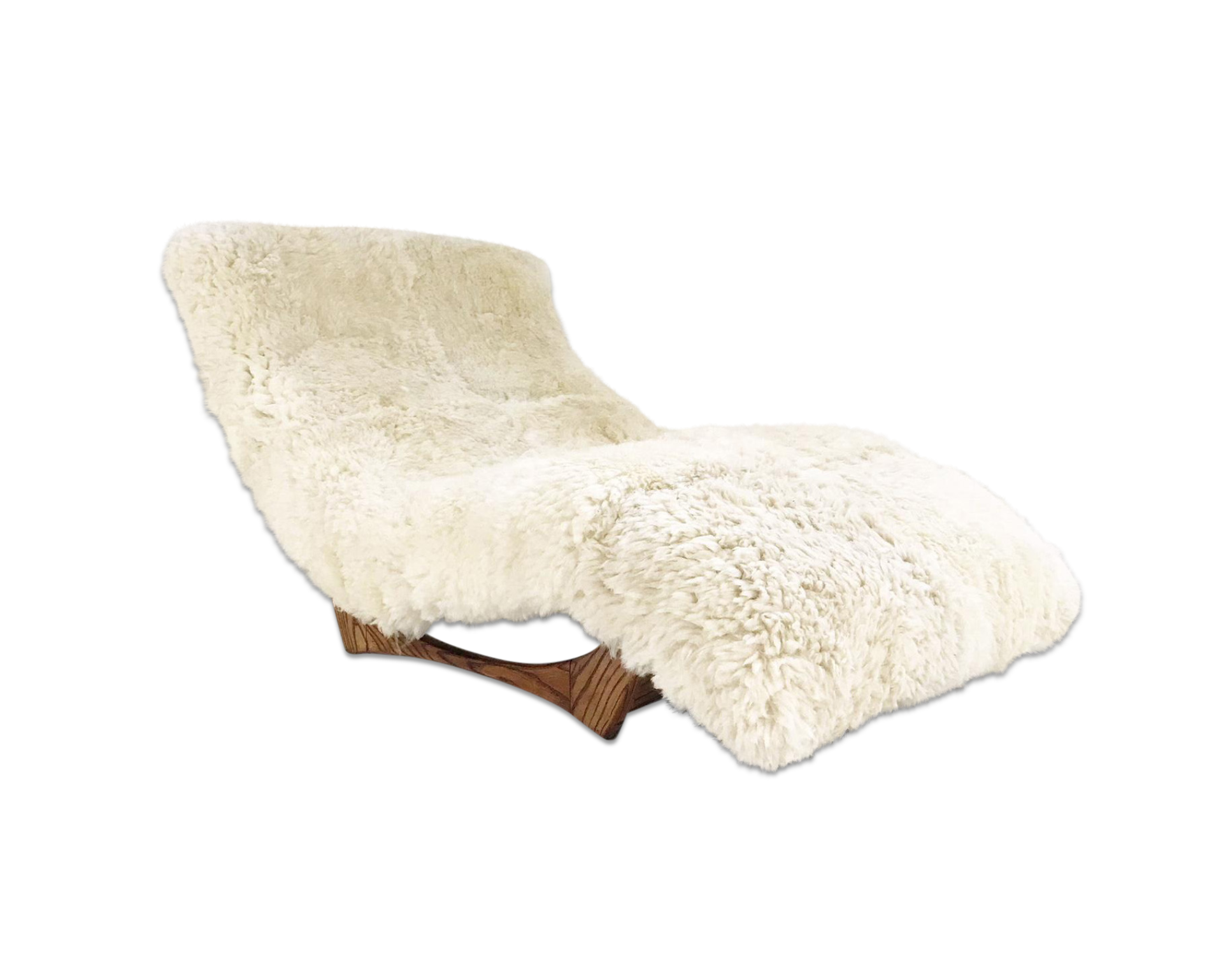 Wave Chaise Lounge in Brazilian Sheepskin - FORSYTH