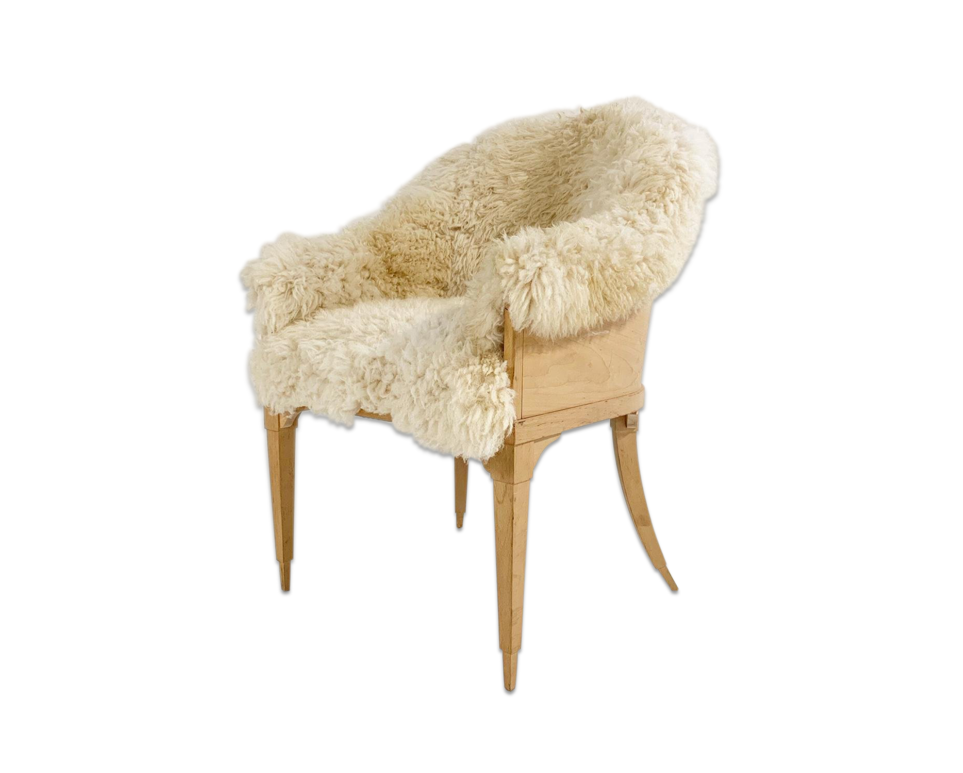 Barrel Chair in California Sheepskin - FORSYTH