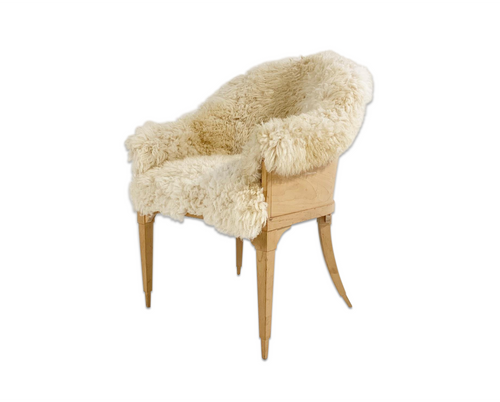 Barrel Chair in California Sheepskin - FORSYTH