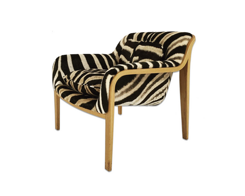 Lounge Chair in Zebra Hide - FORSYTH